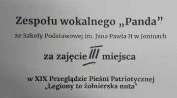 Sukces uczniów ze Szkoły Podstawowej im. Jana Pawła II w Joninach!